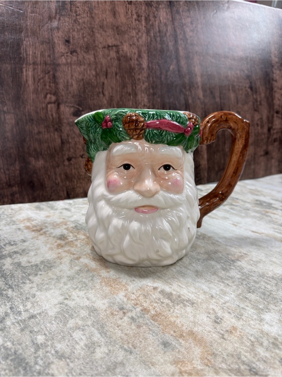 Vintage Other - Vintage Santa Claus Christmas Pitcher Ceramic Holiday Decor Collectible